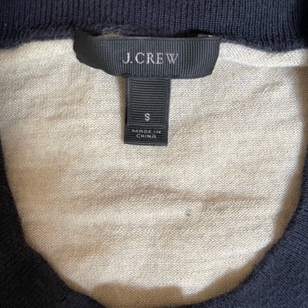 J. Crew Women’s Merino wool Blend Color Block Cardigan Size Small - Picture 5 of 6